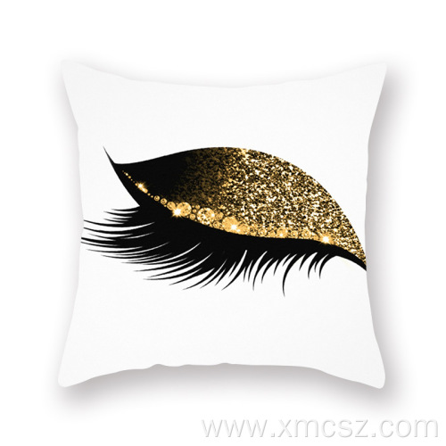 Gold sliver foil customized cushion covers